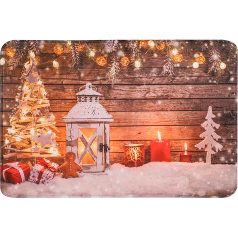 Tapis de Noël Bienvenue - Décoration pour Cuisine, Salle de Bain, Chambre et Salon (1/5)