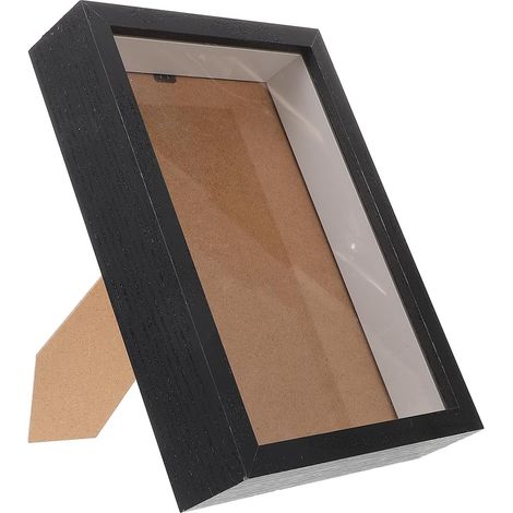 Cadre Photo avec Compartiment Secret Noir, Boîte de Rangement Tridimensionnelle pour Bijoux et Objets Précieux, Coffre-fort Domestique Décoratif Maison, Support Photo de Table (1/5)