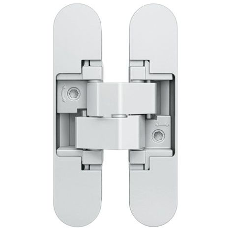 Bisagra Oculta Invisible Blanco Ajustable 3 Ejes Puerta 50kg (1/2)
