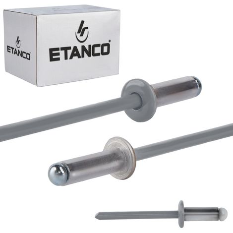 Aluminium Offene Nieten 4,8x12mm RAL 9006 (1/5)
