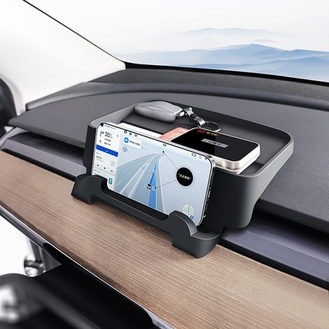 Bandeja organizadora para panel de instrumentos Tesla Model Y Model 3, soporte para teléfono, soporte para gafas de sol, accesorios interiores de Tesla (1/5)