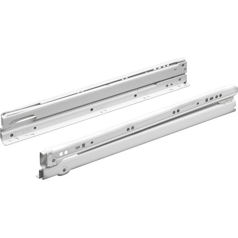 Hettich Rollschubführung, Schubladenführung Überauszug FR 6142, Nennlänge 400 mm, belastbar - 50 kg