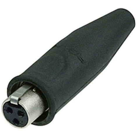 XLR miniature femelle, droit Rean AV RT3FC-B-W Nombre de pôles: 3 noir 1 pc(s) D22040 (1/4)