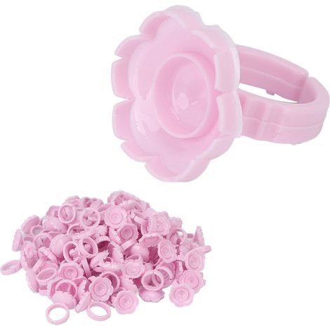 100 pièces Supports Adhésifs pour Extensions de Cils, Disques Roses pour Remplissage et Fixation (1/5)