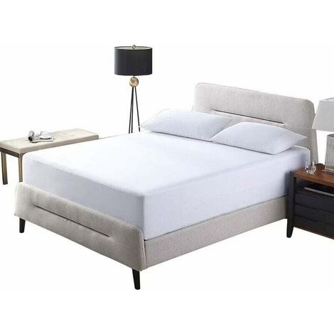 Housse de matelas imperméable 80 x 200 x 30 cm, housse de matelas Premium, housse de matelas anti - poussière blanc (1/4)