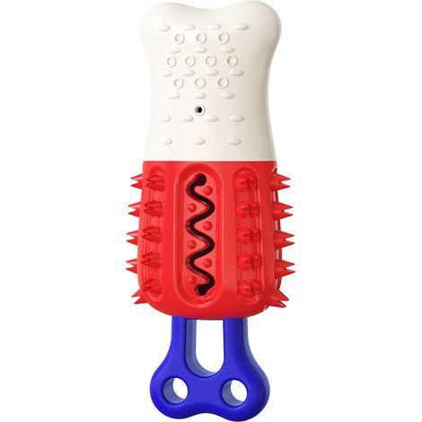 Jouet à mâcher pour chien Brosse à dents Résistant aux morsures de chien Bâton de nettoyage des dents Jouet d'extérieur pour chien Jouet en caoutchouc pour chien (1/2)
