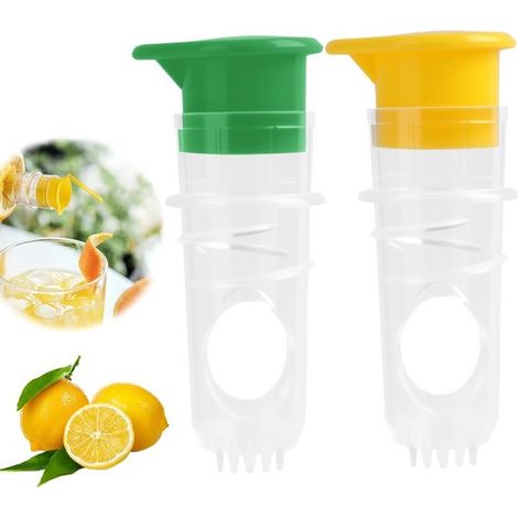 Exprimidor de cítricos manual con 2 cabezales de rosca: exprimidor portátil para limas, limones, naranjas y otros cítricos (1/5)