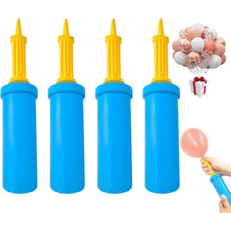 Ballonpumpen-Set – 4-teilig – Robustes PP-Kunststoff – Schnelles manuelles Aufblasen – Für Partys und Hochzeiten – 28 x 5 cm (1/5)