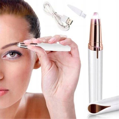 Recortador de cejas y nariz USB para rostro y labios