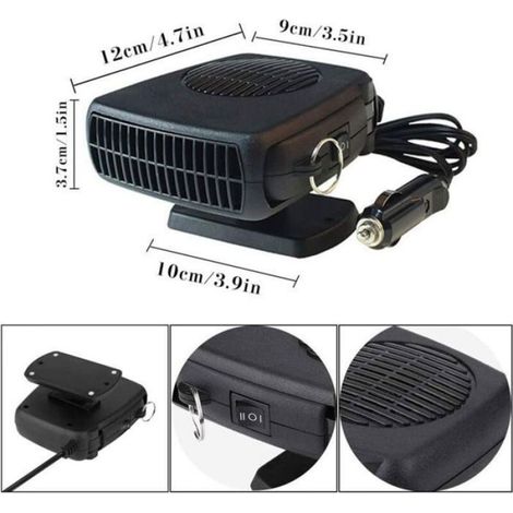 Chauffage de voiture 200W 12V anti-buée mini ventilateur 2 en 1 dégivreur portable pour voiture (1/5)