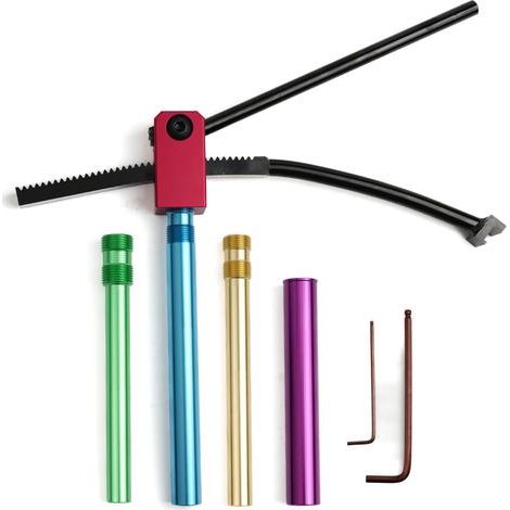 Dirt bike tire removal tools - Quick and easy changer with 15/17/20/25mm support rods - For 16 to 21 inch wheels, 25mm axles (1/5)