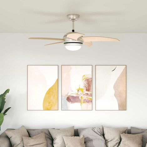 vidaXL Ventilateur de plafond avec lumière et télécommande Ø 110 cm (1/5)