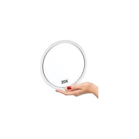 20-fach vergrößernder Spiegel mit Saugnapf – 15 cm Durchmesser, ideal für Make-up, Haarentfernung und Gesichtspflege (1/5)