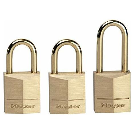 MASTER LOCK - CONFEZIONE 3 LUCCHETTI CONCHIAVI IN OTTONE MM 10 (1/4)