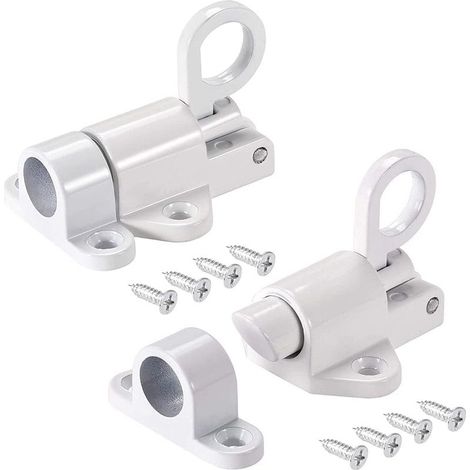 GROOFOO 2 pièces boulon de porte à verrouillage automatique,serrure à ressort,boulon de porte automatique,boulon de porte à ressort,vis de porte à ressort,avec vis,convient aux fenêtres,portes en bois (1/5)