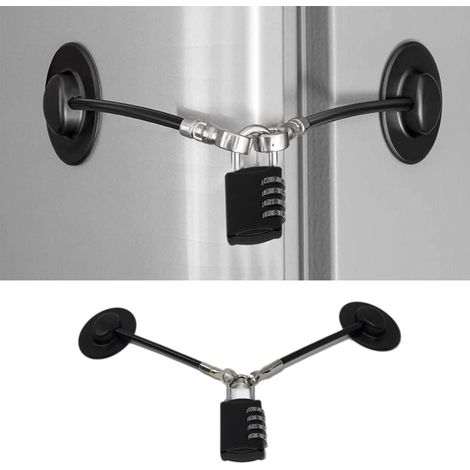 Verrou de sécurité pour réfrigérateur avec cadenas, serrure de sécurité pour congélateur, serrure de réfrigérateur pour enfant, serrure de tiroir