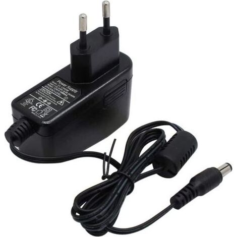 Adaptateur secteur 12V 1A DC pour caméra de sécurité IP/CCTV, cordon d'alimentation AC vers DC, chargeur, sortie DC 12V 1000mA, entrée AC 100V-240V/50 ou 60Hz/0.4A Max, prise UE, noir -INHHUB (1/4)