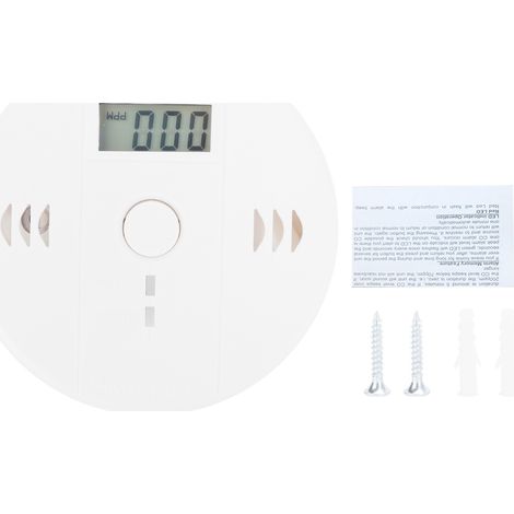 Détecteur de monoxyde de carbone 85dB avec alarme sonore, écran LCD rétroéclairé, sécurité domestique. (1/5)