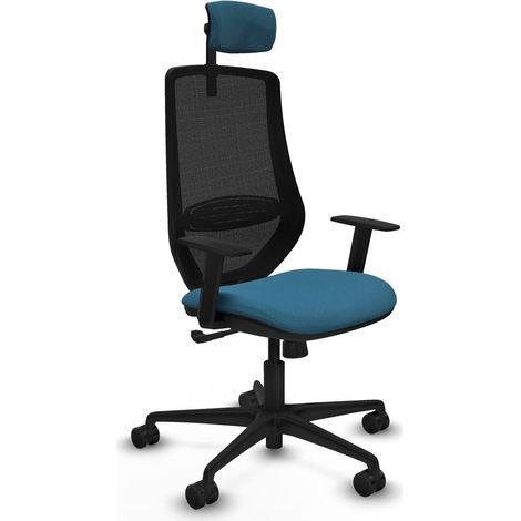 Sedia da Ufficio Piqueras y Crespo D036N2W Nero Verde petrolio (1/5)