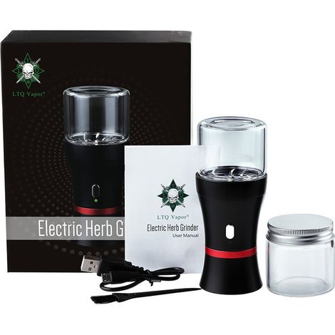 Broyeur à herbes électrique portable, noir, batterie rechargeable USB 1100 mAh, broyeur à tabac noir (1/5)