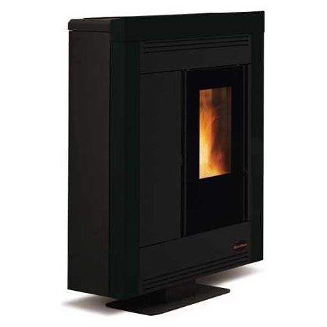 Extraflame – Poêle à granulés 10,2 kW – Acier peint noir – Ventilation forcée – Foyer amovible en fonte – Évacuation des fumées Ø80mm