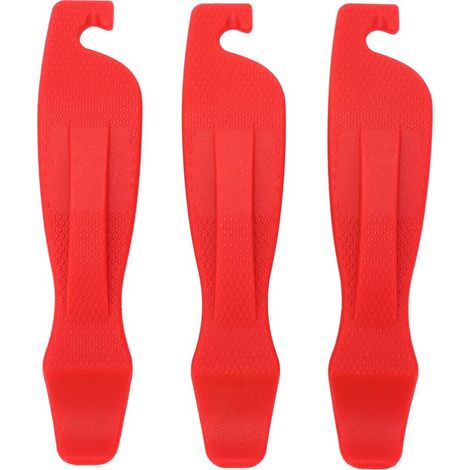 3PCS Démonte-pneus Vélo en Nylon Antidérapant Haute Dureté Levier Pneu Bicyclette Outil Réparation Rouge (1/5)