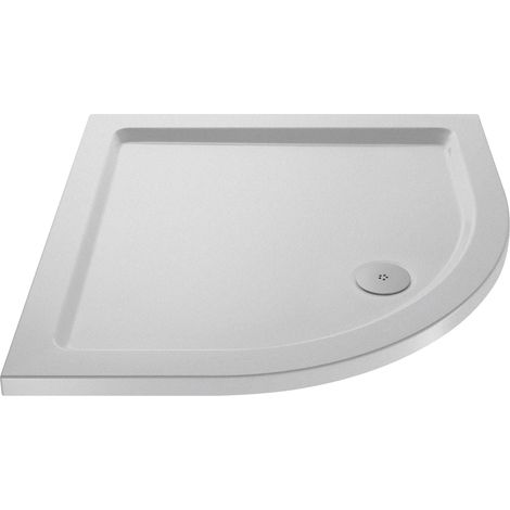 900mm x 900mm Premium Slip Resistant Slimline Quadrant Shower Tray - White