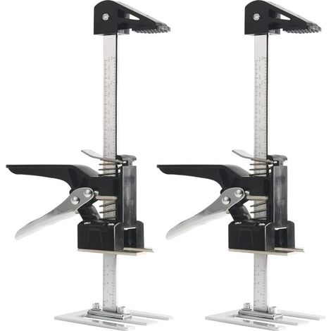 Lot de 2 bras d'économie de main d'œuvre, régulateur de hauteur de 35,5 cm, outil de levage manuel pour l'installation de portes d'armoires et de panneaux en bois (1/5)