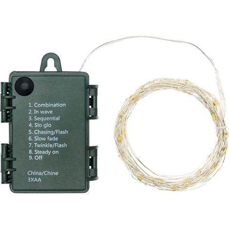 CATENA LED Bianco Caldo a batteria ESTERNO/INTERNO (1/5)