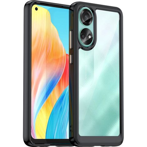 Funda híbrida Fusion para Oppo A58 4G, transparente/negra. (1/4)