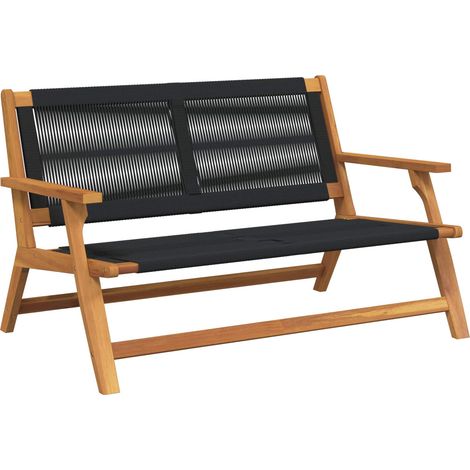 gartenmöbel Schwarz 122 x 78 x 73 cm Massivholz Akazie