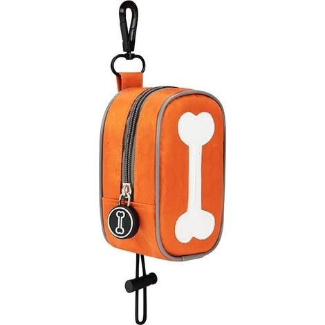 Étuis pour sacs à déjections canines, distributeurs portables de sacs à déjections canines, sacs en tissu imperméables avec fermeture éclair et clips métalliques, sacs avec clips élastiques-AquaForge