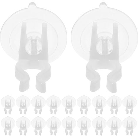 Lot de 20 Pinces Ventouses pour Bougies Électriques, Accessoires LED pour Bougeoirs Décoratifs de Fenêtre, Mini Ventouses Adhésives sans Dommage, Support Polyvalent