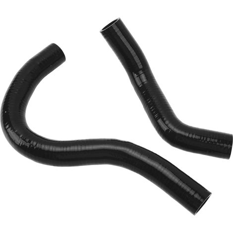 Kit de 2 durites de refroidissement en silicone pour radiateur, étanches et résistantes à la chaleur, pour Honda Civic EP3 Si SiR Type R K20A3 (2002-2005), noir. (1/5)
