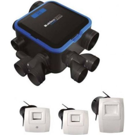 Kit Vmc Simple Flux Easyhome Hygro Compact 6 Piquages Premium Haute Pression Hp+ - Aldes