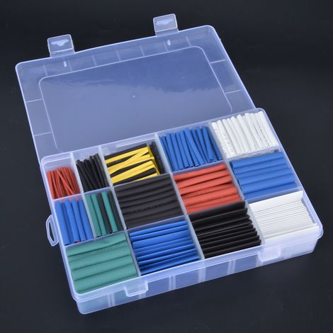 Lot 670pcs Manchons Thermorétractables Polyoléfine, Gaine de Protection Câble Étanche, Kit de Tubage Isolant pour Fil Électrique (1/5)