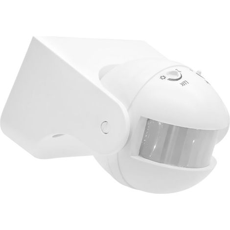 IP44-Infrarot-Bewegungsmelder für den Außenbereich – Energiesparender automatischer Lichtschalter mit 180°-Erfassungswinkel und 12 m Reichweite (1/5)