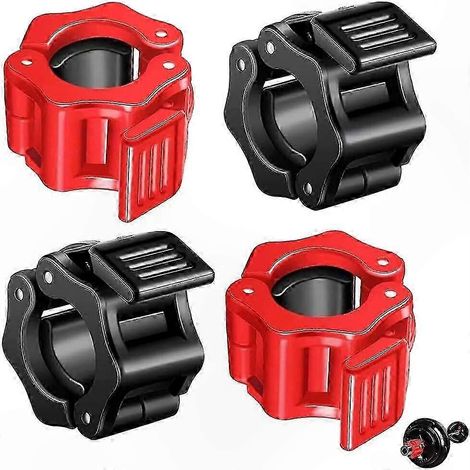 Barres de Musculation Clips, Lot de 4 Colliers pour Haltères, Pinces Réglables pour Barres, Fixations Solides pour Équipement de Fitness (1/5)