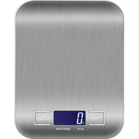 Gewerbliche elektronische Küchenwaage 5 kg/0,1 g, multifunktionale Edelstahl-Küchenwaage für den Hausgebrauch, hochpräzise elektronische Küchenwaage (1/5)