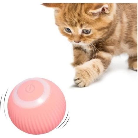 Jouet interactif - LECHEO - Balle pour Chat - LED Lumières - Auto-Rotative 360° - USB Rechargeable