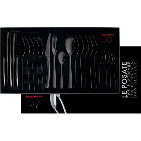 RIVIERA BLACK DIAMOND, Besteckset 24-teilig, Gallery Box, Casa - Colore: Nero Sabbiato (1/3)