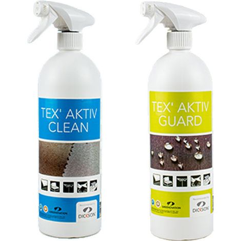 Kit de nettoyage et réimperméabilisation pour toile de store – 2 bidons de 1L – Nettoyage des tâches et protection contre l'eau – Dickson (1/3)