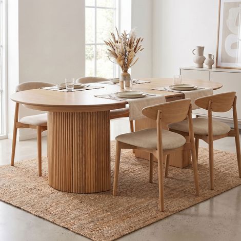 Table extensible avec rangement 120-160-240cm effet chêne naturel