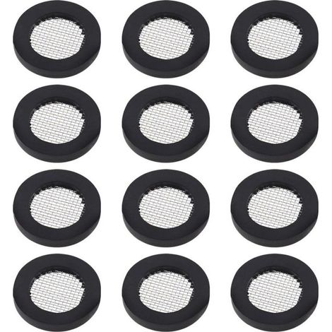 Ahlsen 20 Pièces Joint Torique Joint Pomme de Douche Filet Filtre en Acier Inoxydable Joint Rondelle en Caoutchouc avec pour 1/2 Pouces Têtes de Douche (1/5)