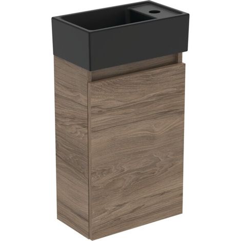 IDEAL STANDARD R0578Y9 Ensemble meuble Eurovit+ lavabo 37 cm droit noir (1/5)