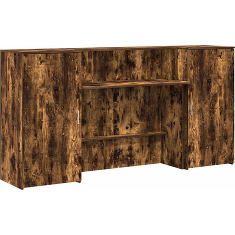 Maison Exclusive - Empfangstheke Räuchereiche 200x50x103,5 cm Hol