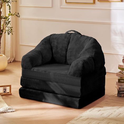 Banquette lit BZ 88cm couchage Régulier Noir (1/5)