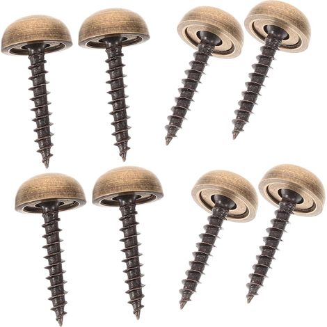 Juego de 8 tornillos decorativos de latón con tapas para espejos y muebles: tornillos autorroscantes estéticos y prácticos (1/5)