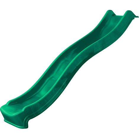 Wickey Rutsche Flow Rutsche 220 cm: Hochwertig und sicher für abenteuerlustige Kinder, Maximales Benutzergewicht 50 kg, Extrem witterungsbeständig, Inklusive Wasseranschluss - grün