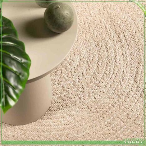 4010402 Tapis ZIZUR beige 80x150 cm aspect de jute intérieur extérieur (1/5)
